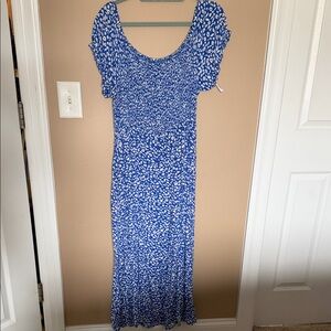Blue Floral Women's Dress